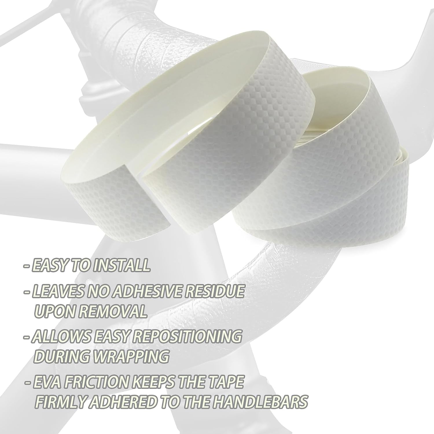 KINGOU Carbon Fiber PU Leather Road Bike Handlebar Tape Bar Tapes - 2PCS Per Set