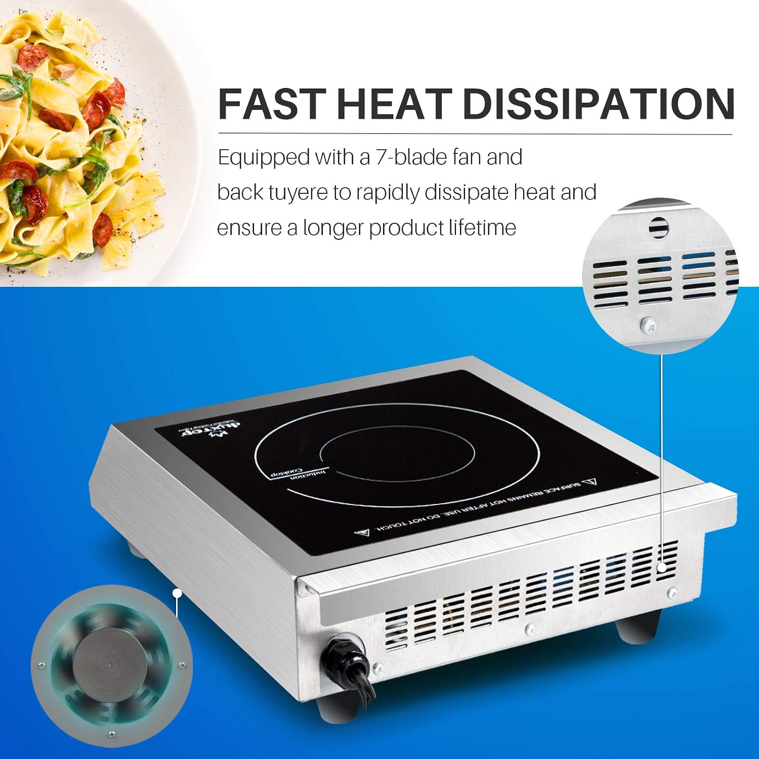 Duxtop Professional Portable Induction Cooktop, Commercial Range Countertop Burner, 1800 Watts Induction Burner with Sensor Touch and LCD Screen