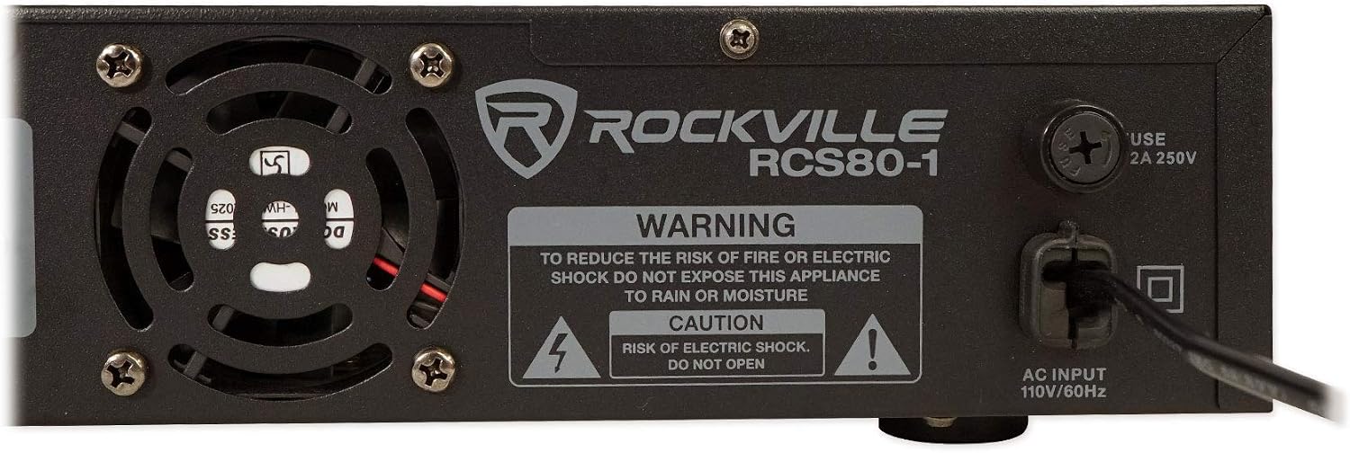 Rockville RCS80-1 60W 70V Commercial Amplifier with Bluetooth Receiver