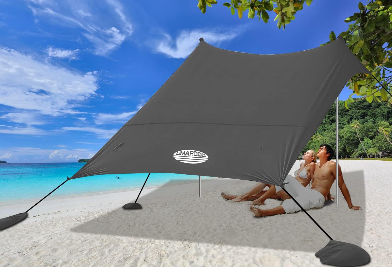 UMARDOO Family Beach Tent Canopy Sun Shade Portable 10×10FT