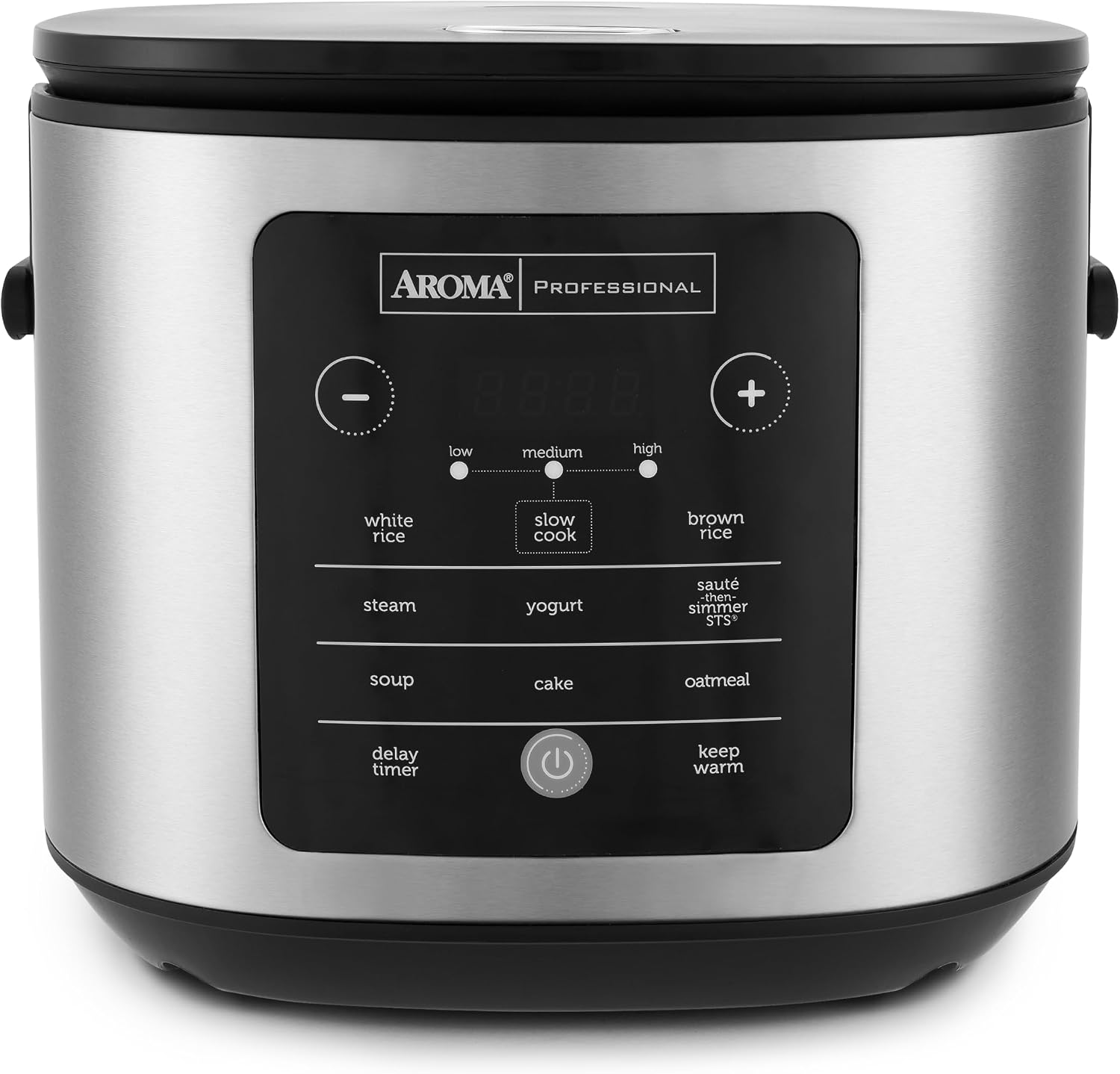 AROMA Digital Rice Cooker, 4-Cup (Uncooked) / 8-Cup (Cooked), Steamer, Grain Cooker, Multicooker, 2 Qt, Stainless Steel Exterior, ARC-914SBD
