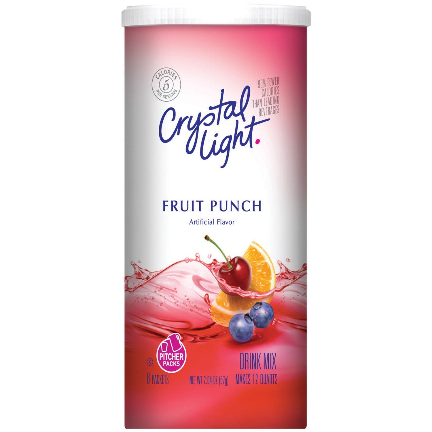 Crystal Light Powdered Drink Mix, 72 Pitcher Pkts, Fruit Punch