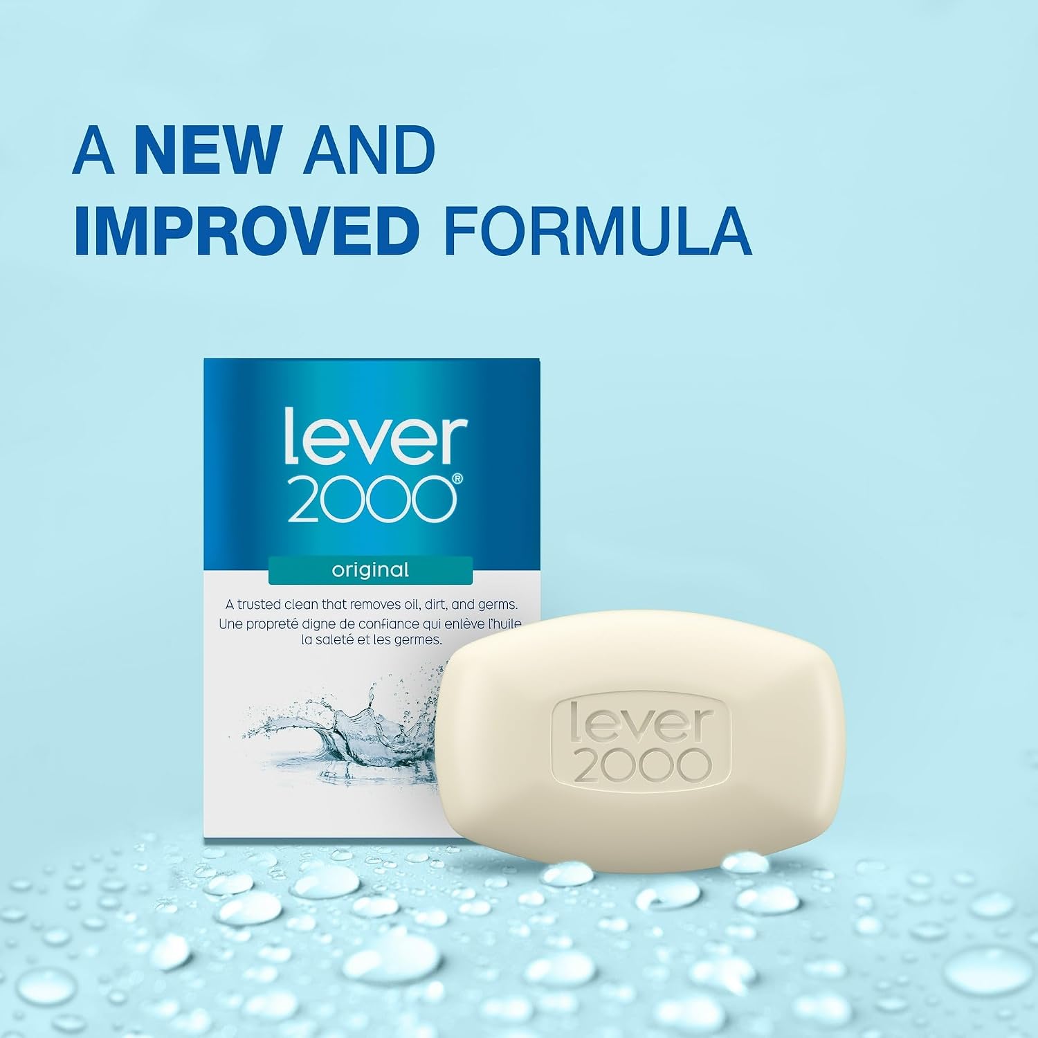 Lever 2000 Original Bar Soap, Trusted Clean for Hands and Body, 8 Bars, 3.75 oz Each (Pack of 2)
