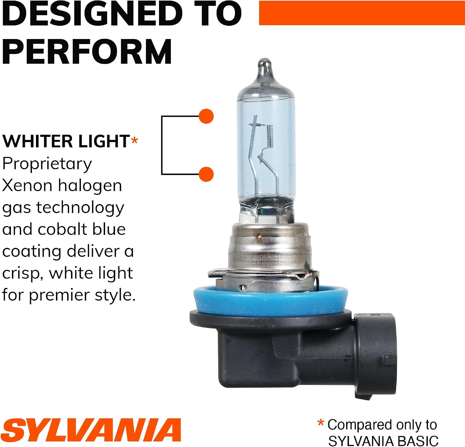 SYLVANIA - H11 (64211) SilverStar zXe GOLD High Performance Halogen Headlight Bulb - Headlight & Fog Light, Bright White Output, Best HID Alternative