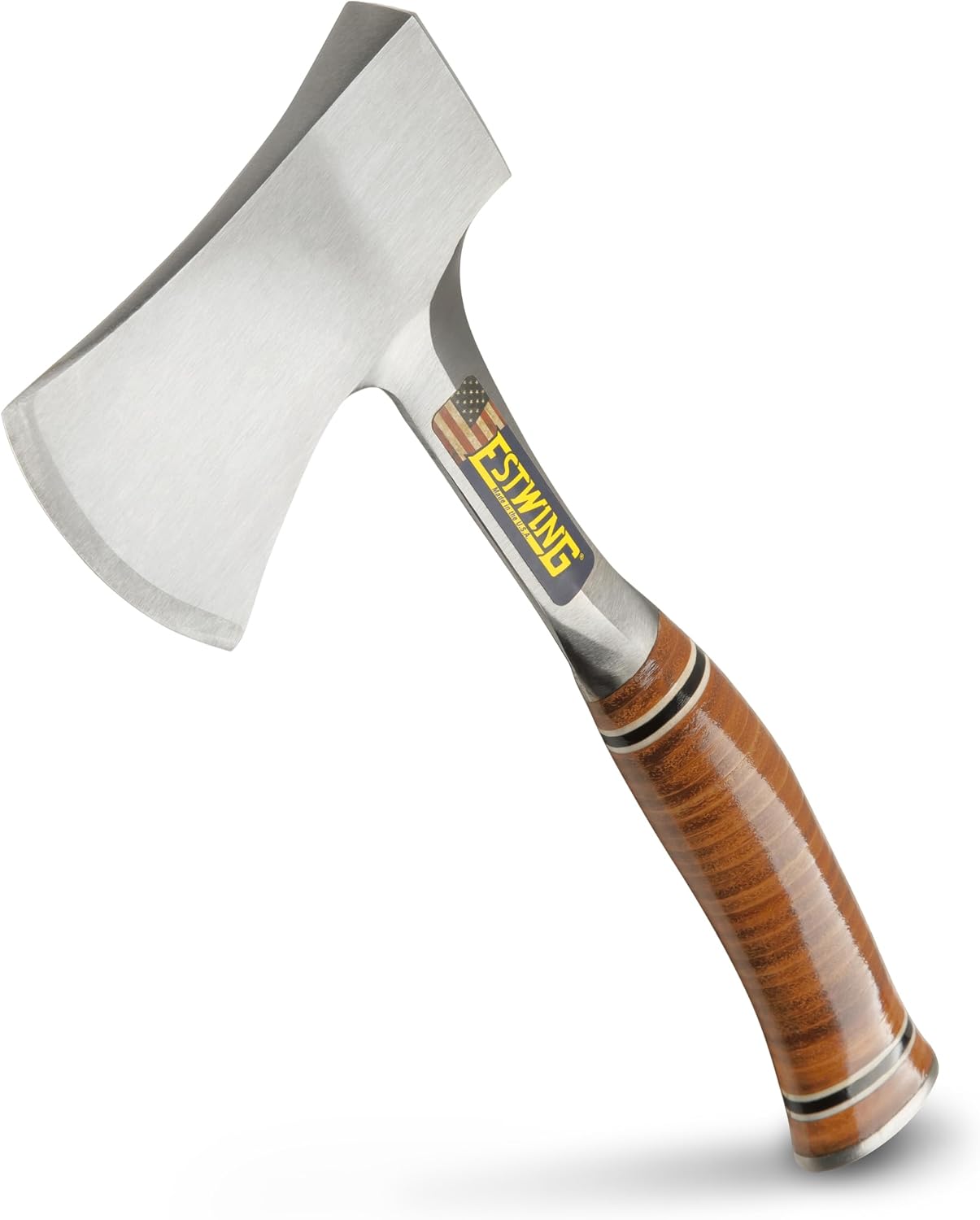 ESTWING Sportsman's Axe - 14" USA Made Special Edition Camping Hatchet with Forged Steel Construction & Genuine Leather Grip - E24ASEA | Made in USA, Outdoor Versatility, Genuine Leather Grip, Forged In One Piece, Heavy Duty Sheath