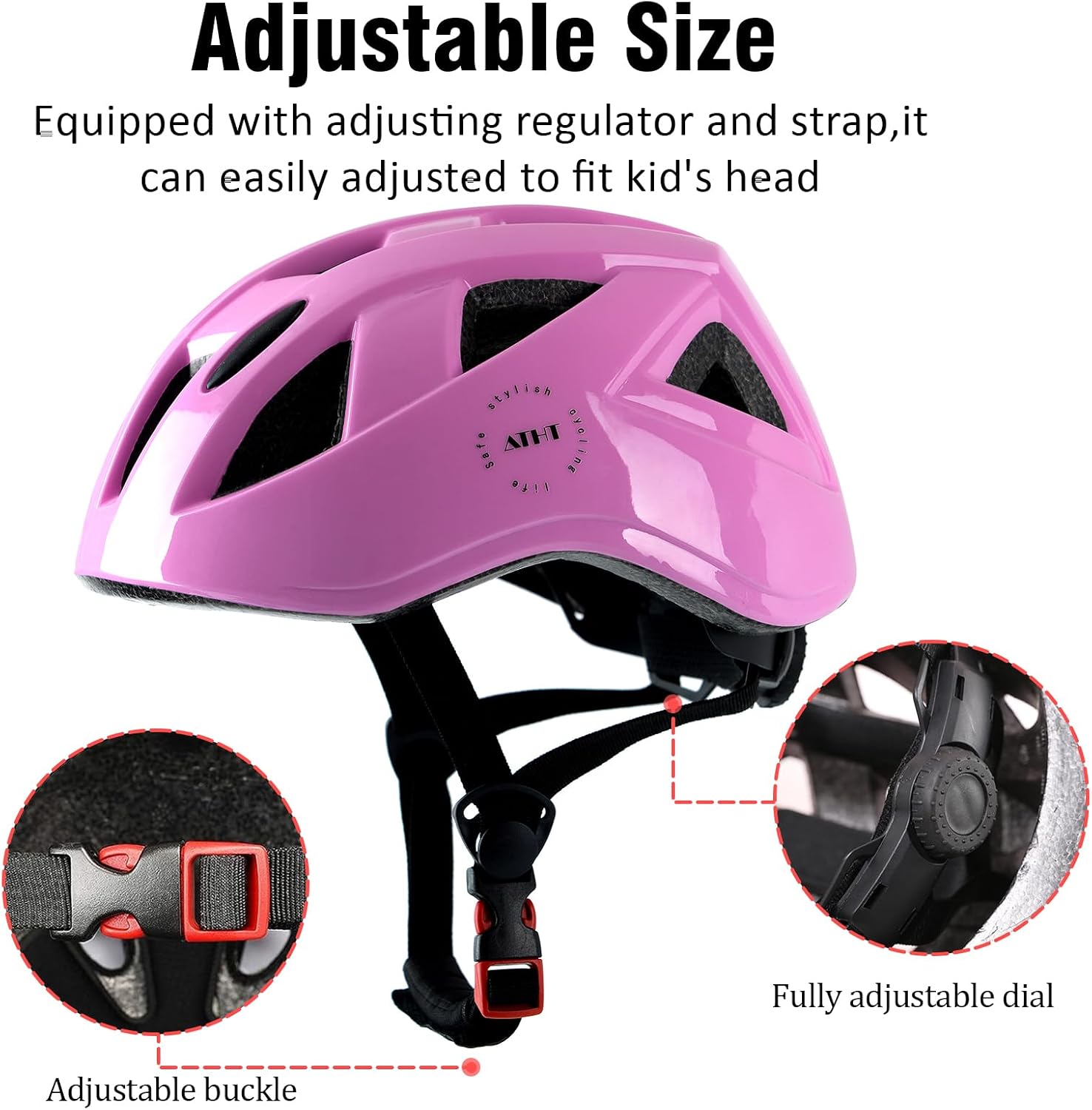 Kids Bike Helmet,2 Sizes for Youth Child Girls & Boys