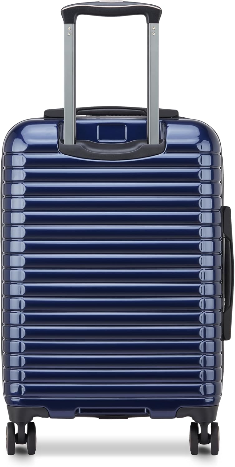 DELSEY PARIS Cruise 3.0, 20 Inch Carry-On Hardside Luggage, Deep Sea Navy | Expandable Suitcase, Lightweight 100% Polycarbonate Shell, Dual-Density Spinner Wheels, USB Port, TSA Lock