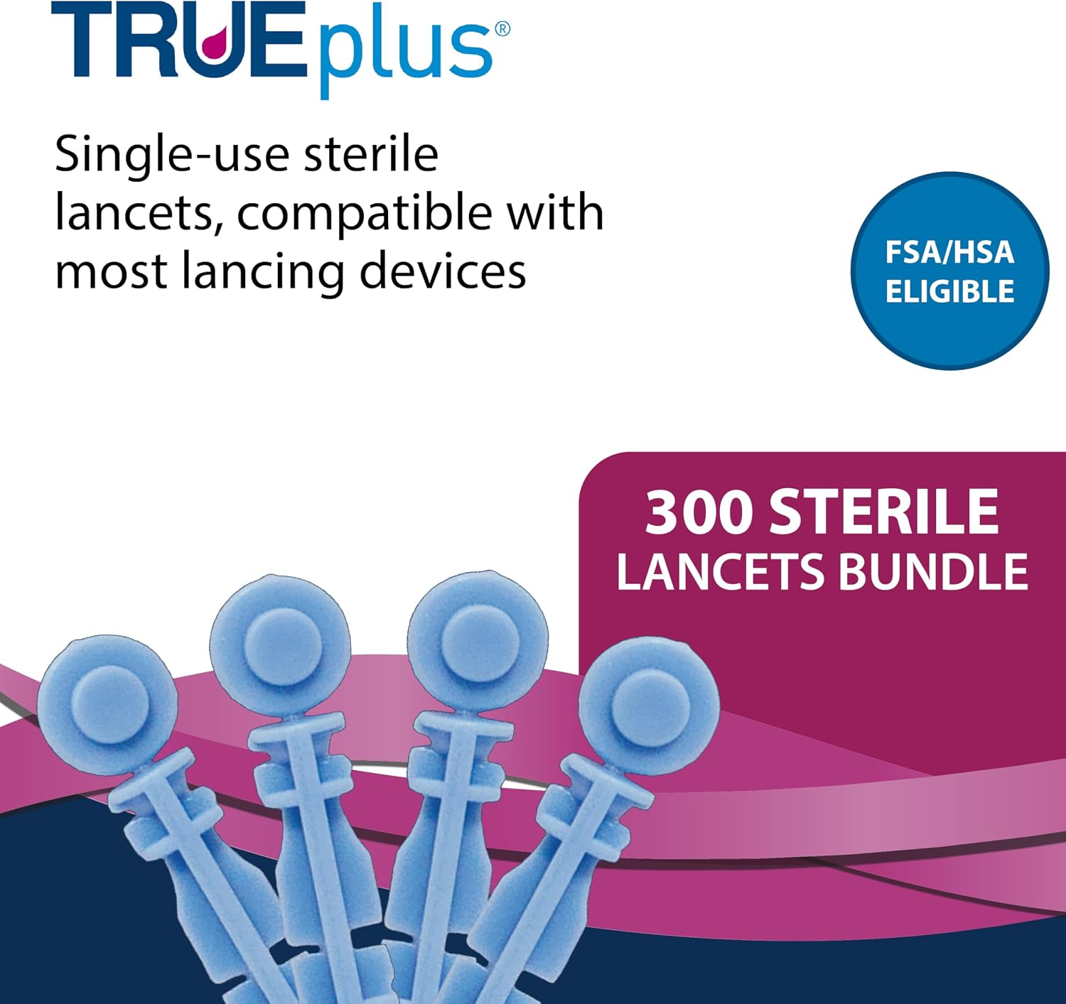 TRUEplus Single-Use Sterile Lancets Bundle, 28G, 300 Pack
