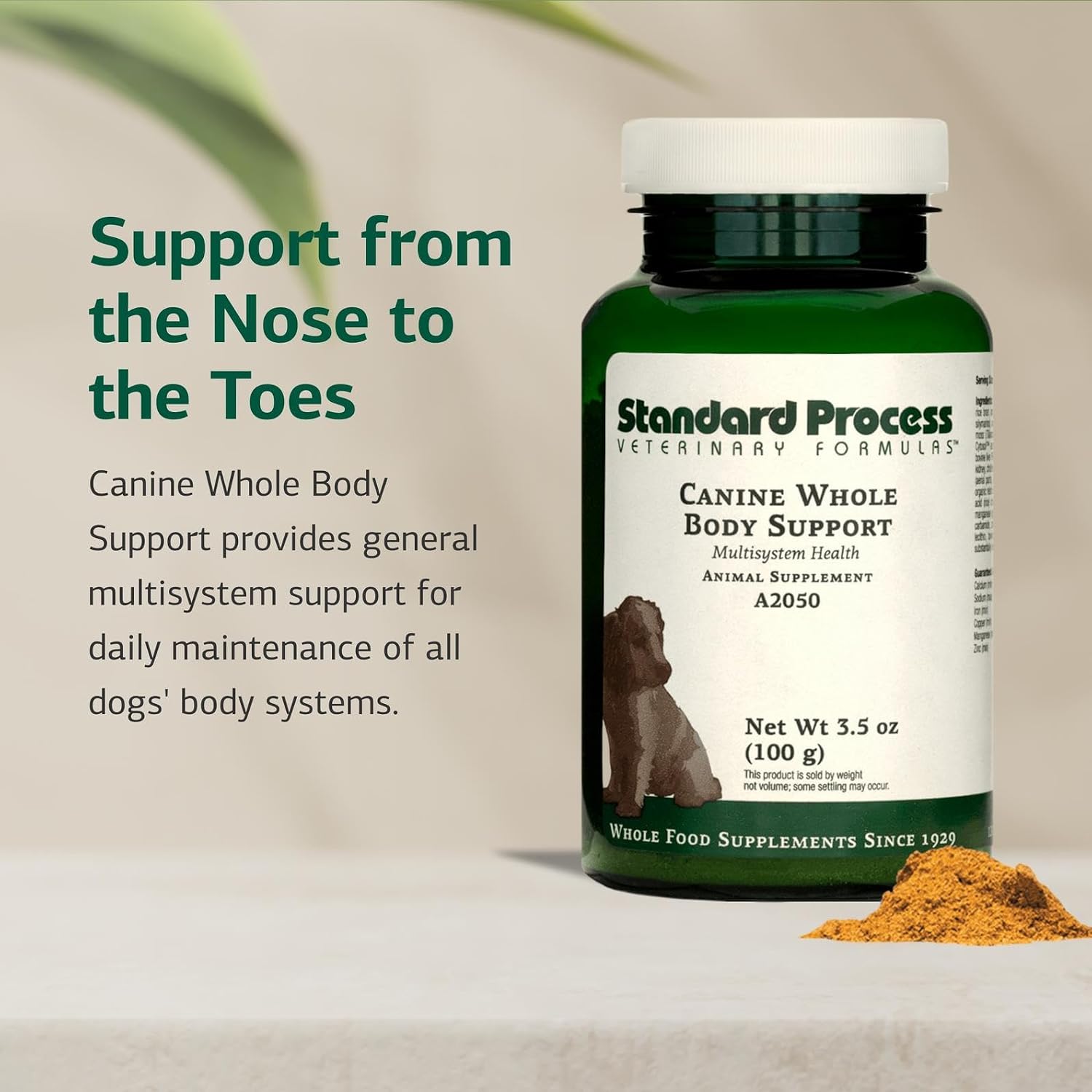 Standard Process Inc. Whole Body Multisystem Support Supplement for Canines - Nutritional Powder for Daily Health Maintenance - 25 g