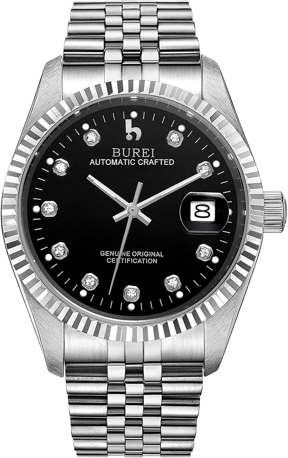 BUREI Men's Luxury Automatic Watch Fashion Waterproof Mechanical Watch, Adjustable Stainless Steel Two Tone Strap,Gift for Men