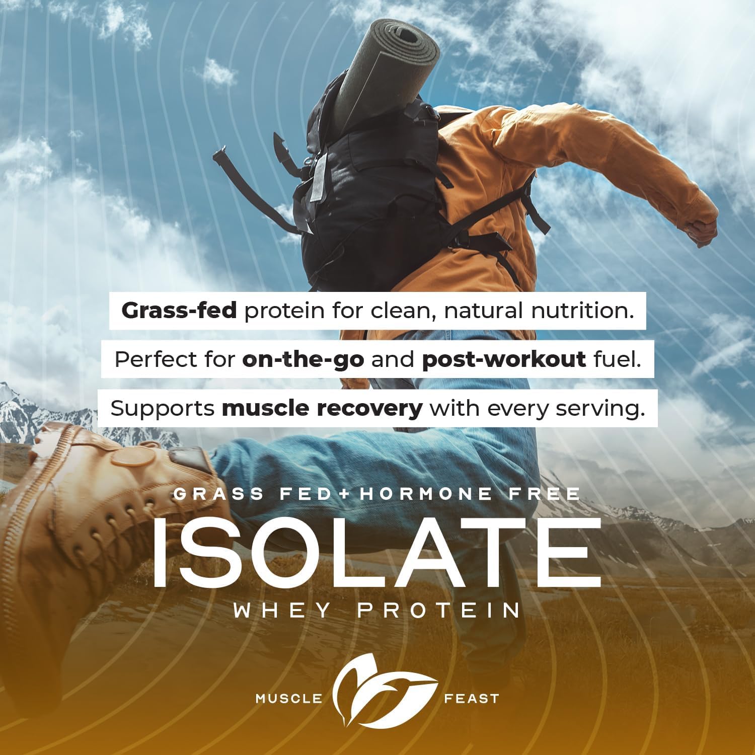 Muscle Feast Grass-Fed Whey Protein Isolate Powder, Chocolate (2lb) | All Natural Hormone Free Pasture Raised, Whey Isolate Protein for Men & Women, Clean, Non-GMO, Delicious Isolate Protein