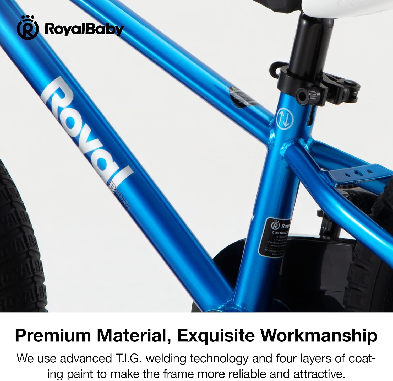 RoyalBaby Freestyle Kids Bike 12 14 16 Inch with Training Wheels, 18 Inch with Kickstand, Bicycle for Ages 3-10 Years Boys Girls