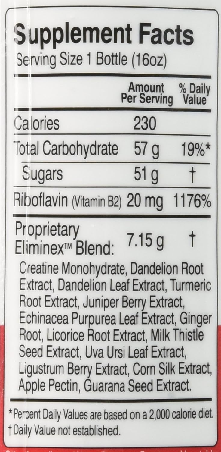 Herbal Clean Qcarbo16 Same-Day Detox Cleanse Drink (16 fl oz) - Tropical Flavor Full Body Cleanse* Detox Drink for Moderate Toxin Level*