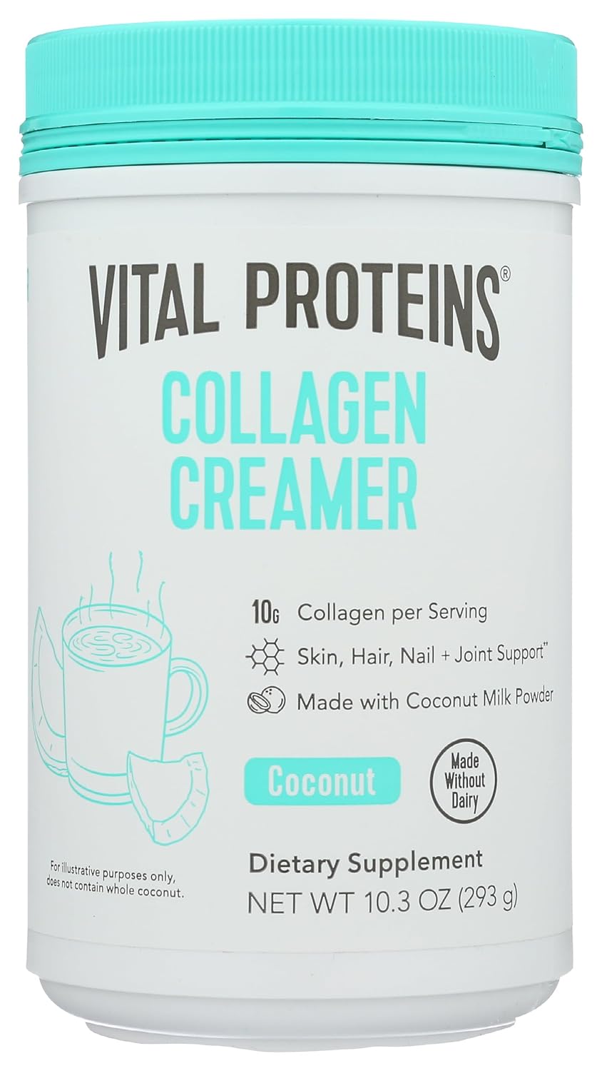 Vital Proteins Collagen Peptides Powder, Vanilla, 10.6oz | Collagen Coffee Creamer, Supports Hair Skin & Nails, Vanilla Flavor, Daily Coffee Add-In, 12 Servings