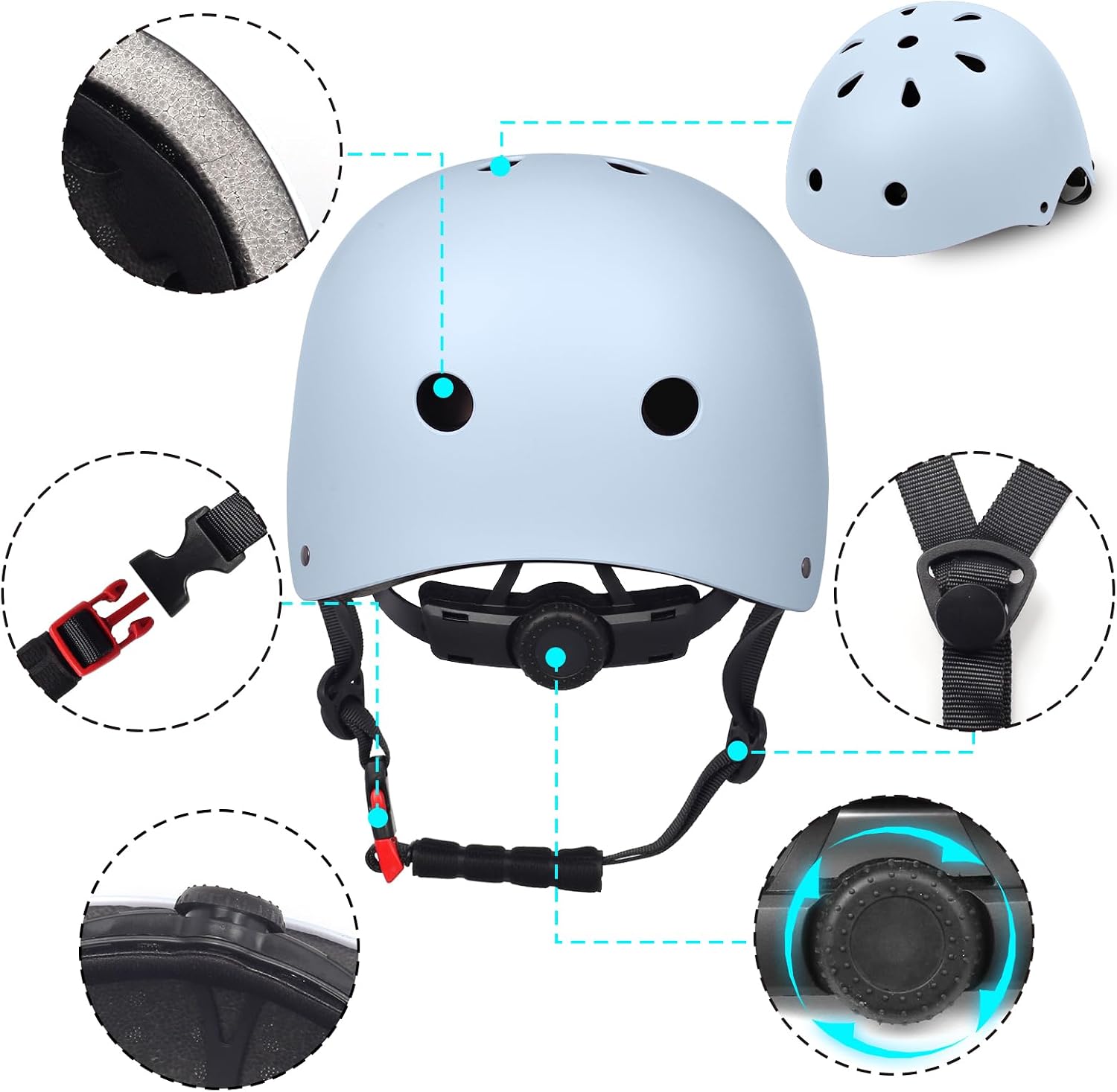 Kids Toddler Bike Helmet,2 Sizes for Youth Child Boys Girls