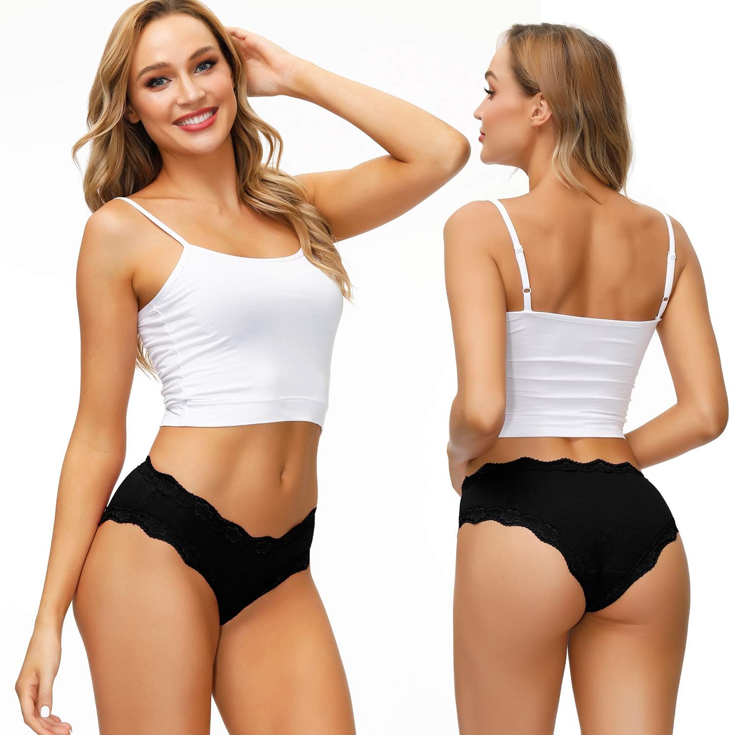 Women’s Underwear Soft Breathable Cotton Brief Ladies Panties 5-Pack