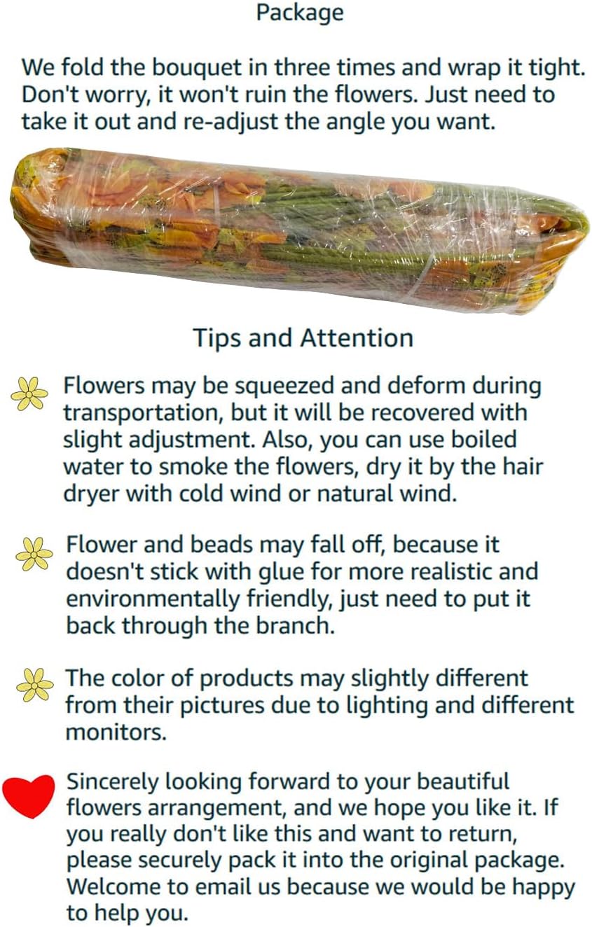 Yellow Artificial Flowers Orchids Silk Fake Flowers in Bulk, 12 Pcs (Each 38.5”), for Wedding Festive Party Home Office Decoration, No Include Vase