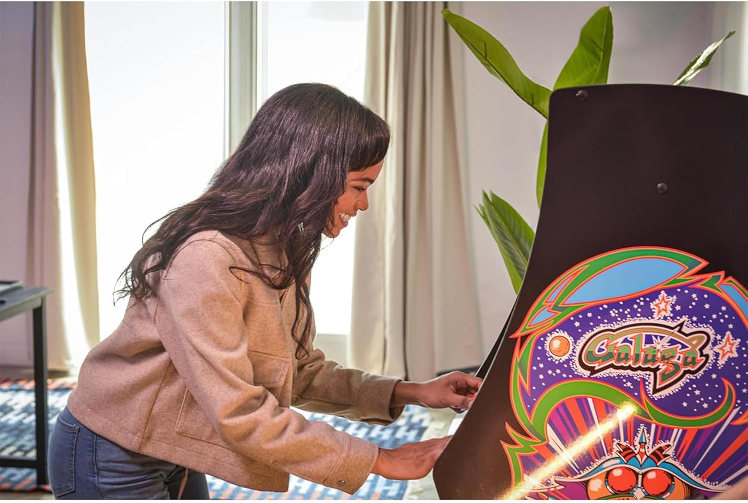 Arcade1Up Ms. Pac-Man Class of '81 Deluxe Arcade Machine Gaming Cabinet with 12 Retro Games, 17" LCD Screen and Real Feel Joysticks and Buttons
