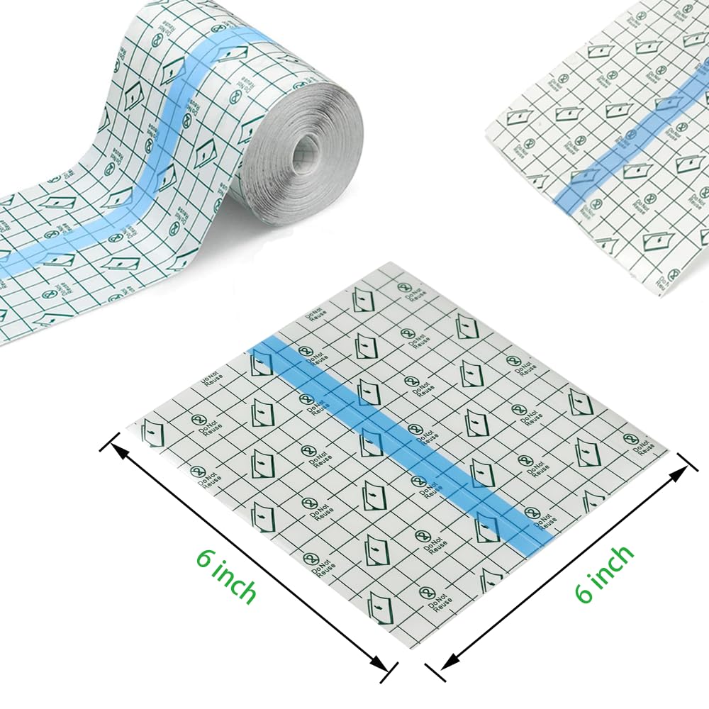 Flatoedu Tattoo Aftercare Bandage Roll 6" x 2 Yard - Waterproof Film