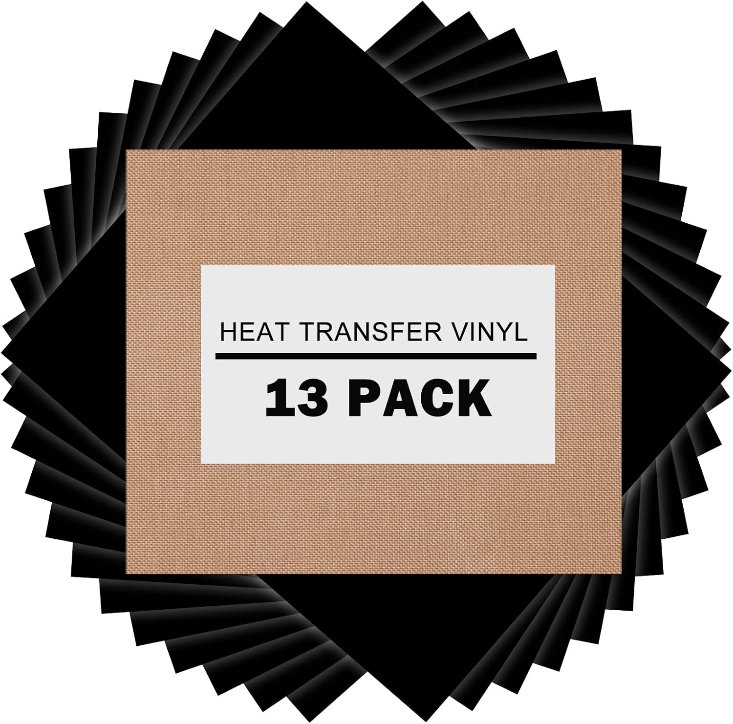 XSEINO HTV Heat Transfer Vinyl for T-Shirts 12"x10" -13Pack Perfect Iron On Vinyl for Cricut