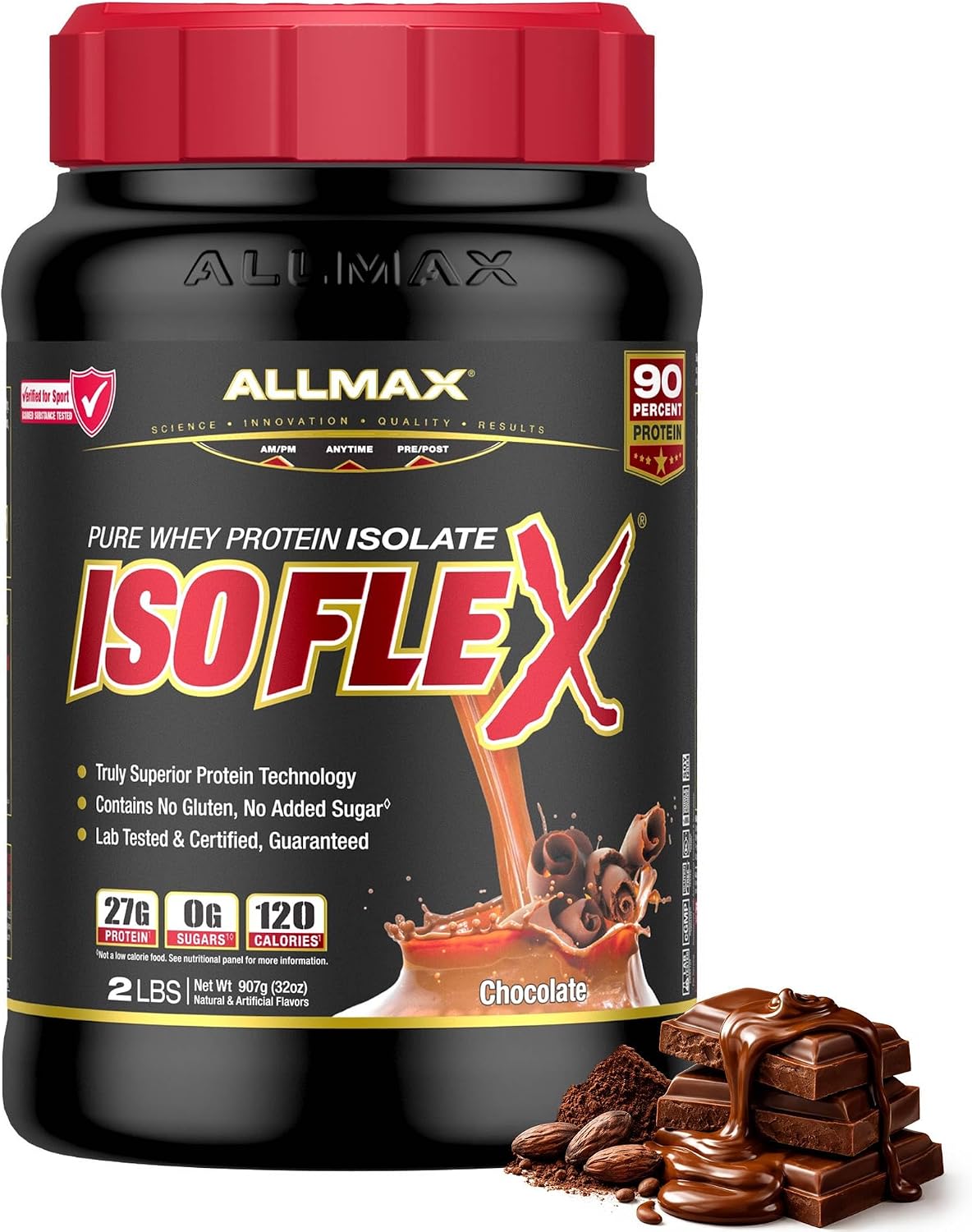 ALLMAX ISOFLEX Whey Protein Isolate, Chocolate Peanut Butter, 5 lb