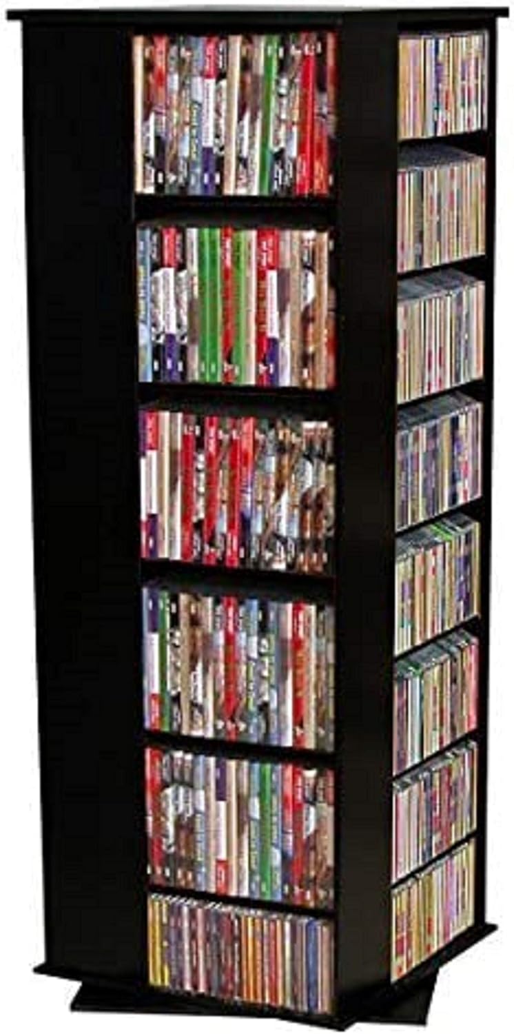 Venture Horizon Revolving Media Tower 900 Black with Oak Trim