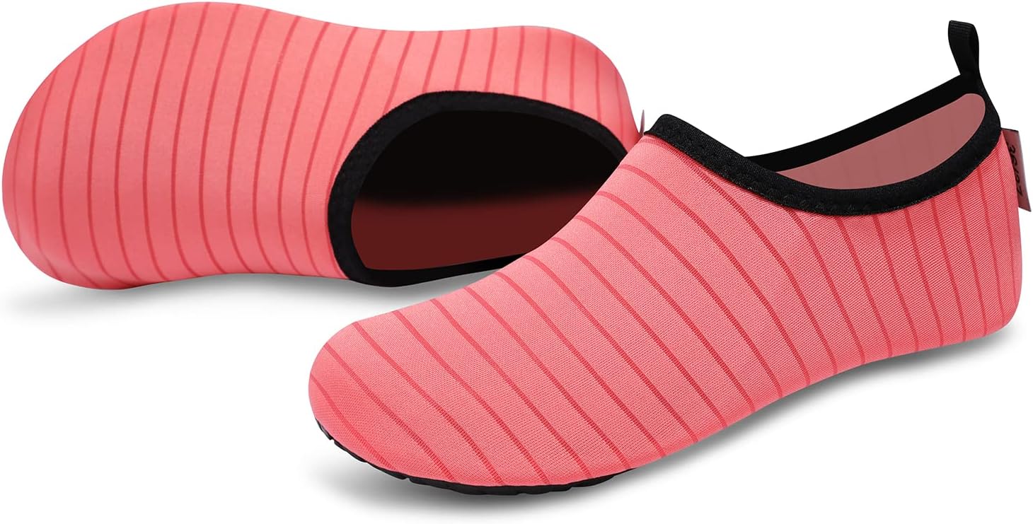 VIFUUR Water Shoes for Men Women Barefoot Quick Dry Aqua Socks Slip On | Lightweight, Breathable Upper, Flexible Sole, Drainage Design, Easy Slip-On Fit for Water Activities