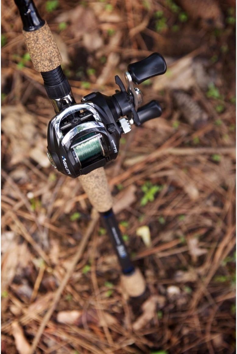 Shakespeare Agility Low Profile Baitcast Fishing Reel, Right Handle Position, Multi-Disk Drag System, Brass Drive and Pinion Gears