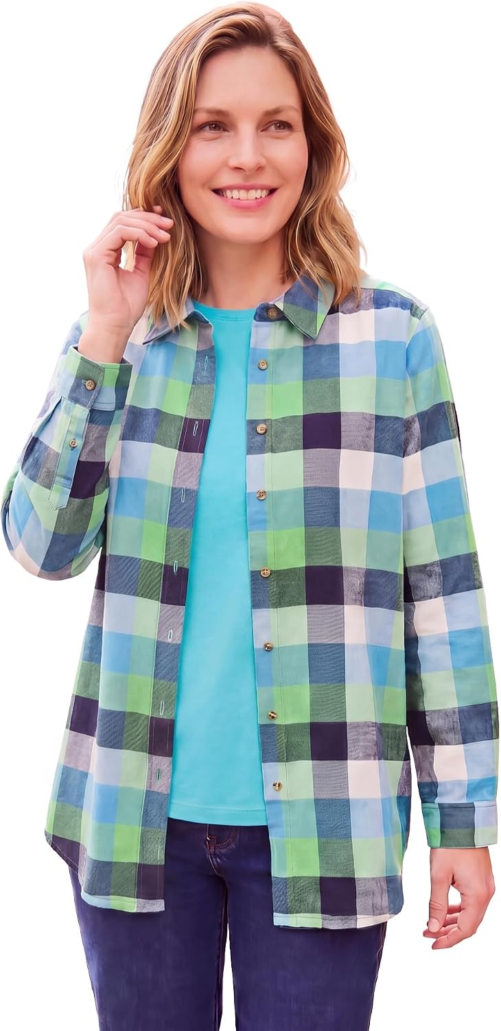 Woman Within Classic Flannel Shirt
