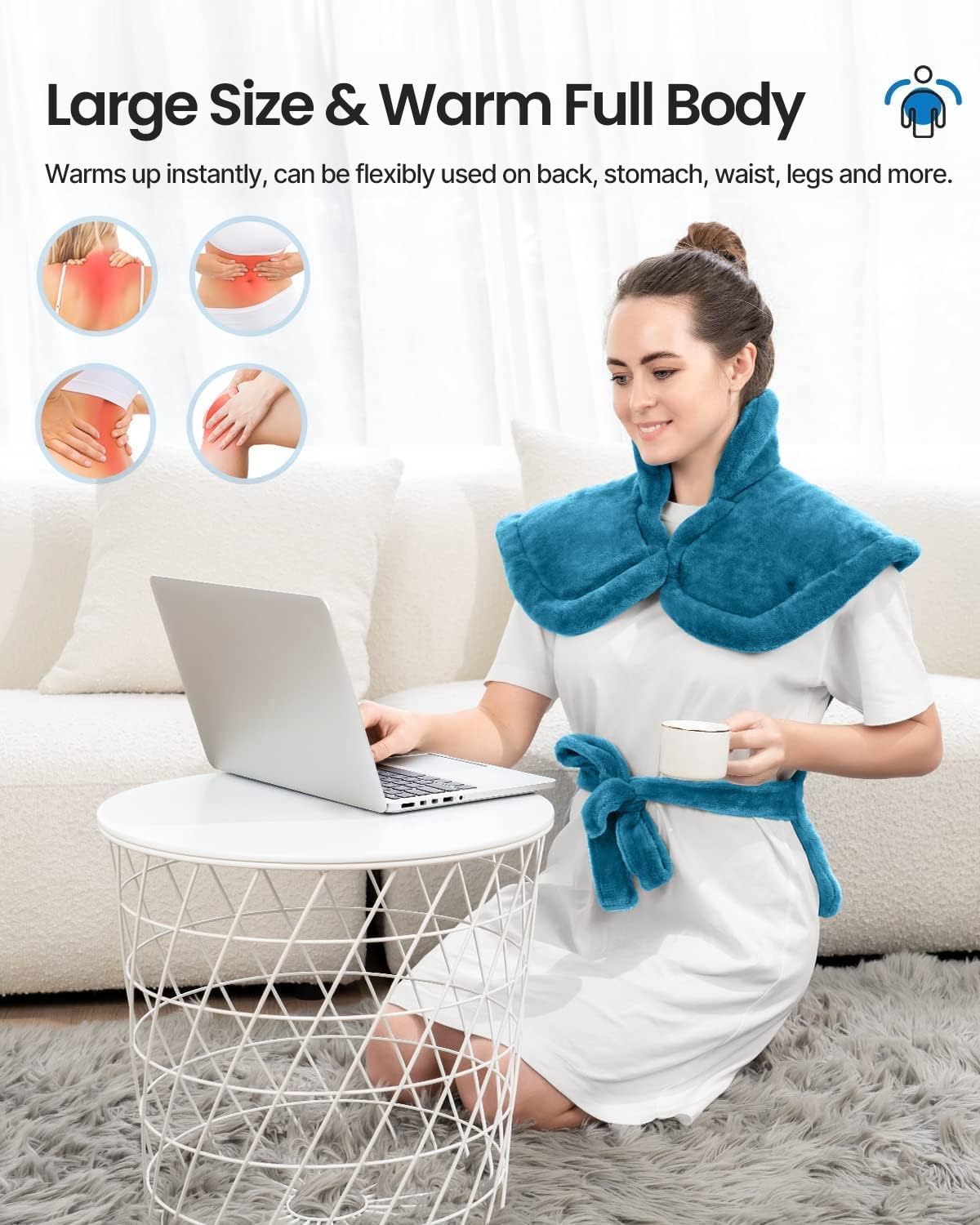 RENPHO Heating Pad for Back, Gift for Women & Men, FSA Eligible HSA