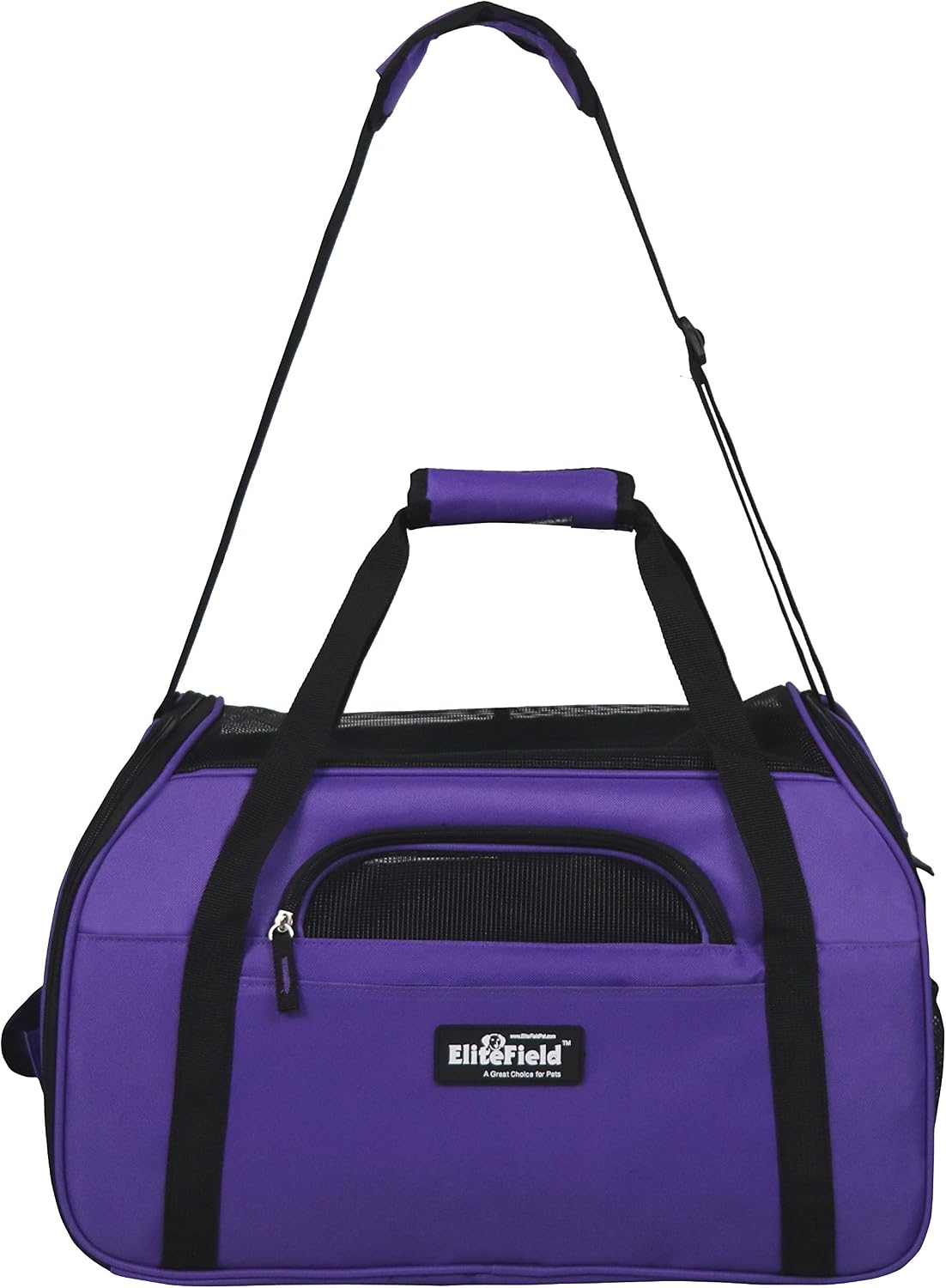 EliteField Soft-Sided Pet Carrier for Cats & Small Dogs (3-Year Warranty) | Airline Approved, Removable Bed & Cover, Built-In Leash, Luggage Sleeve, Seat Belt Loop, Waterproof, Durable, Foldable