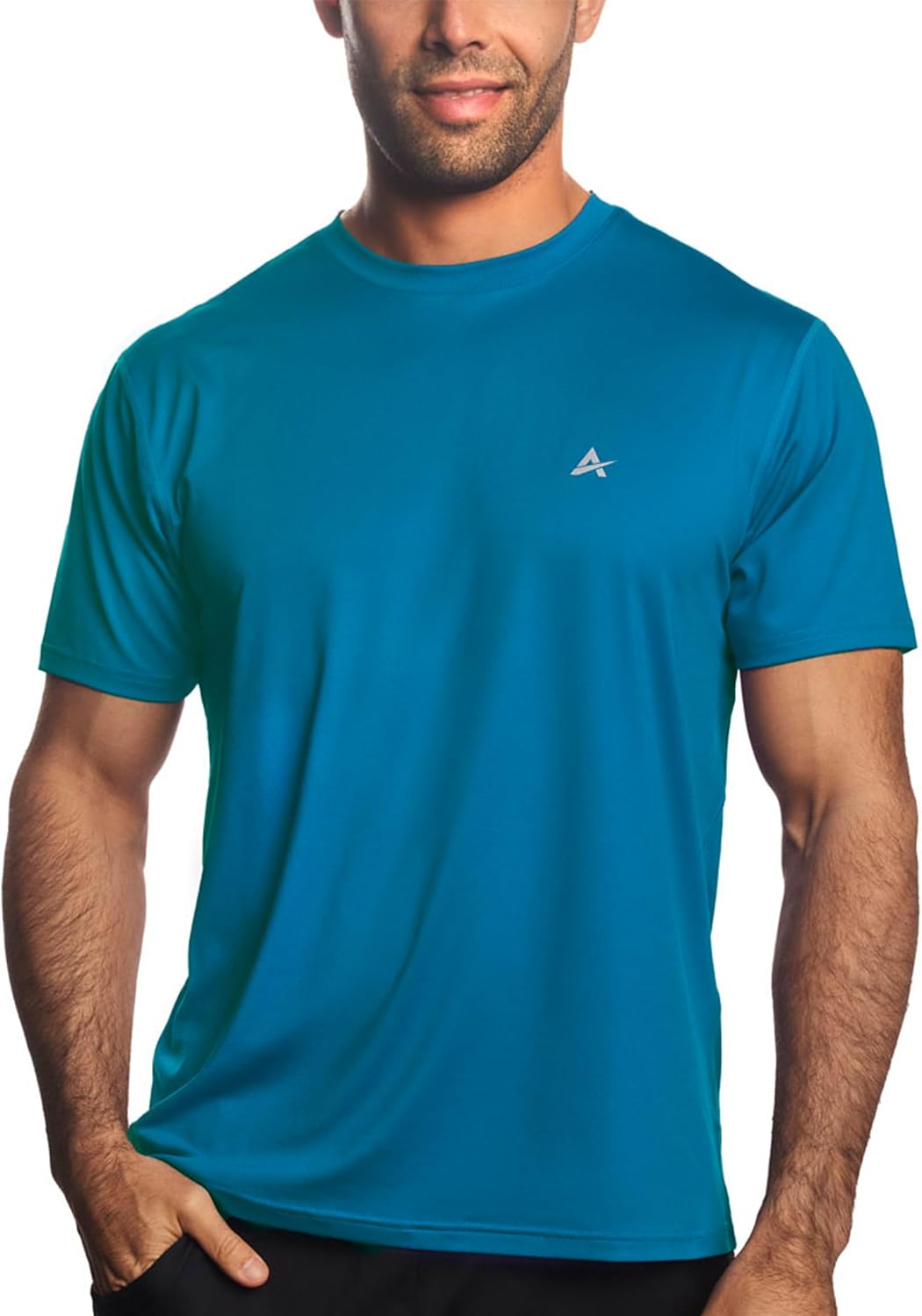 Arctic Cool Men’s Crew Neck Instant Cooling Moisture Wicking Performance UPF 50+ Short Sleeve Workout Shirt