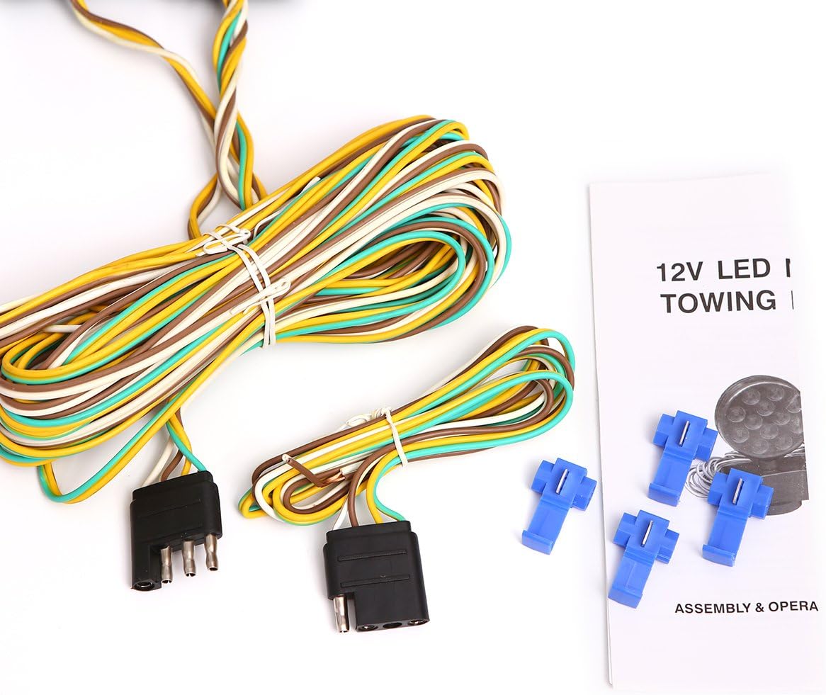 CZC AUTO 12V LED Magnetic Towing Light Kit for Boat Trailer RV Truck