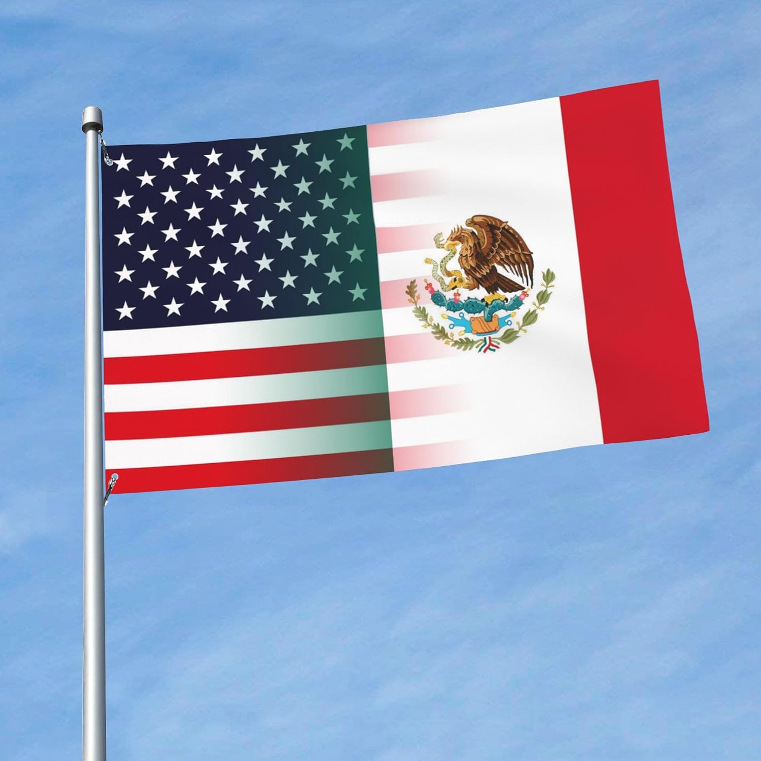 Nicaragua Nicaraguan And American Flag America USA 3x5 Ft Indoor Outdoor Decor Banner National Flags for Garden Yard Car Outside Decoration