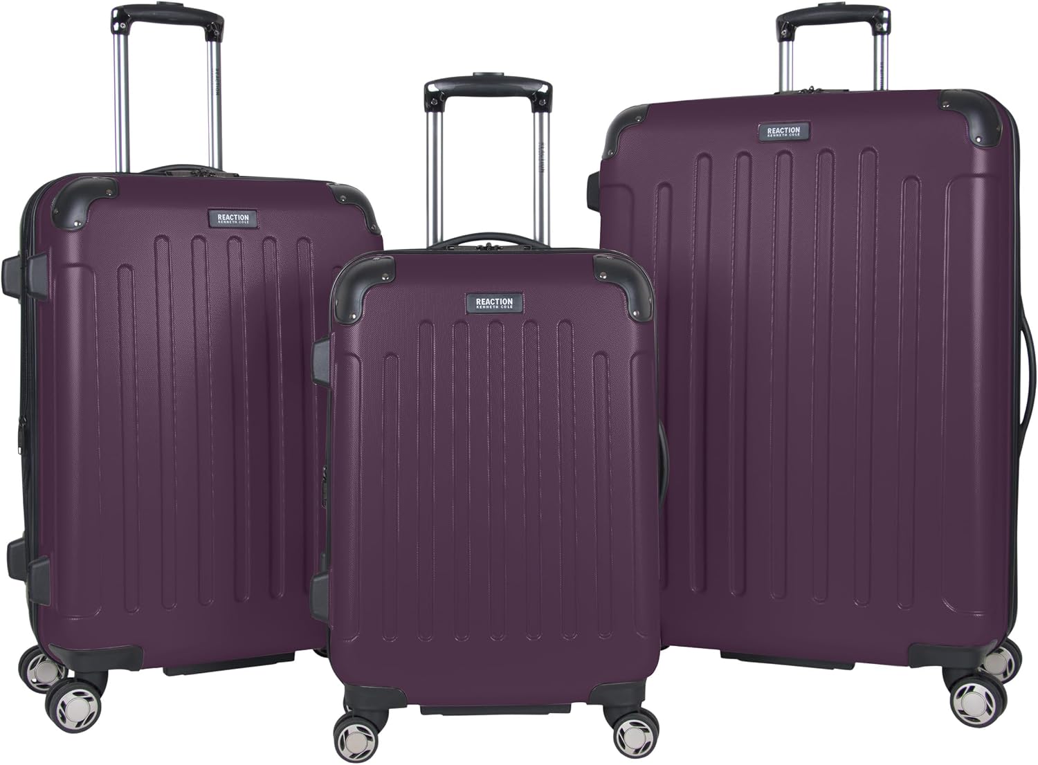 Kenneth Cole REACTION Renegade Luggage Expandable 8-Wheel Spinner Lightweight Hardside Suitcase, Champagne, 20-Inch Carry On