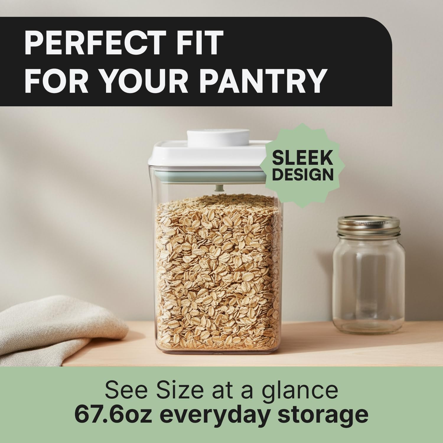 Bop Top Airtight Food Storage Containers | Pop-Top Lid | 16.5 Cups / 135 Oz