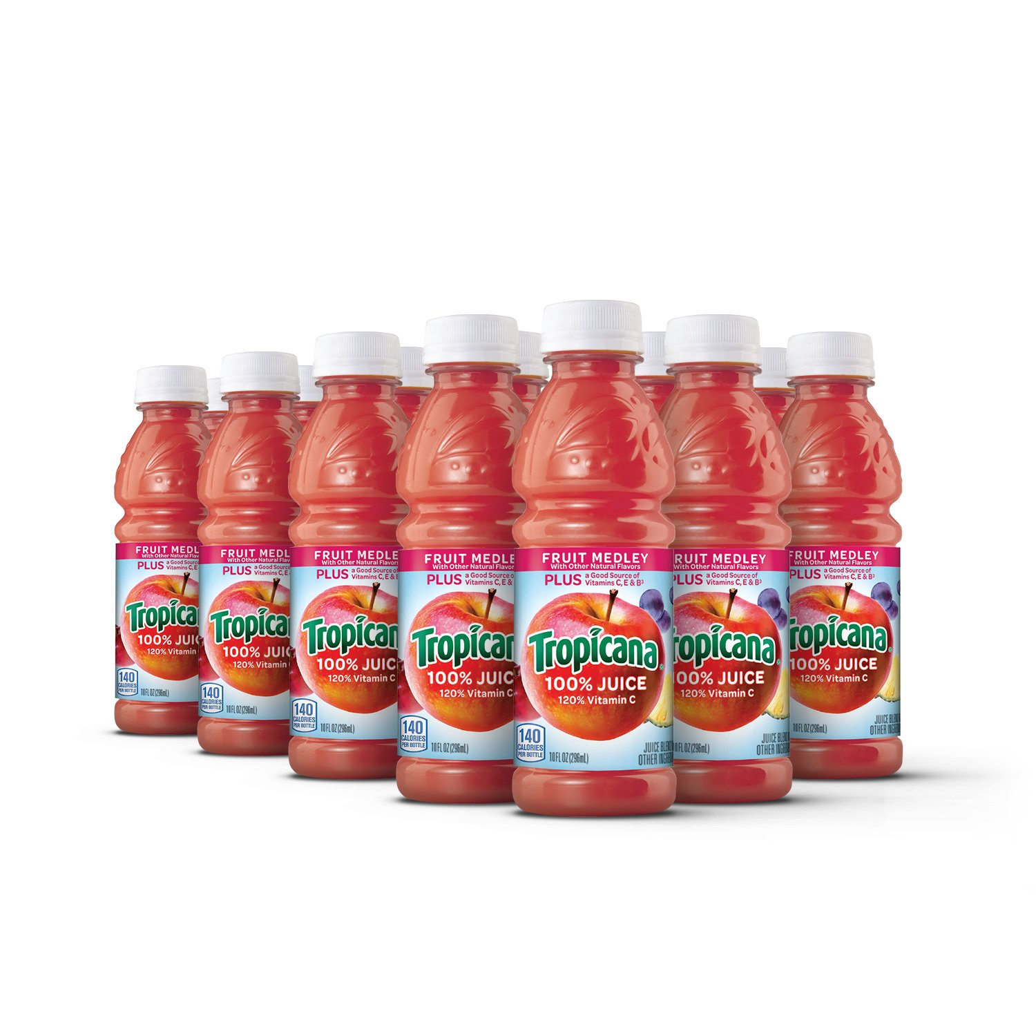 Tropicana Pineapple Peach Mango 100% Juice, 24-pack, 10 fl oz bottles