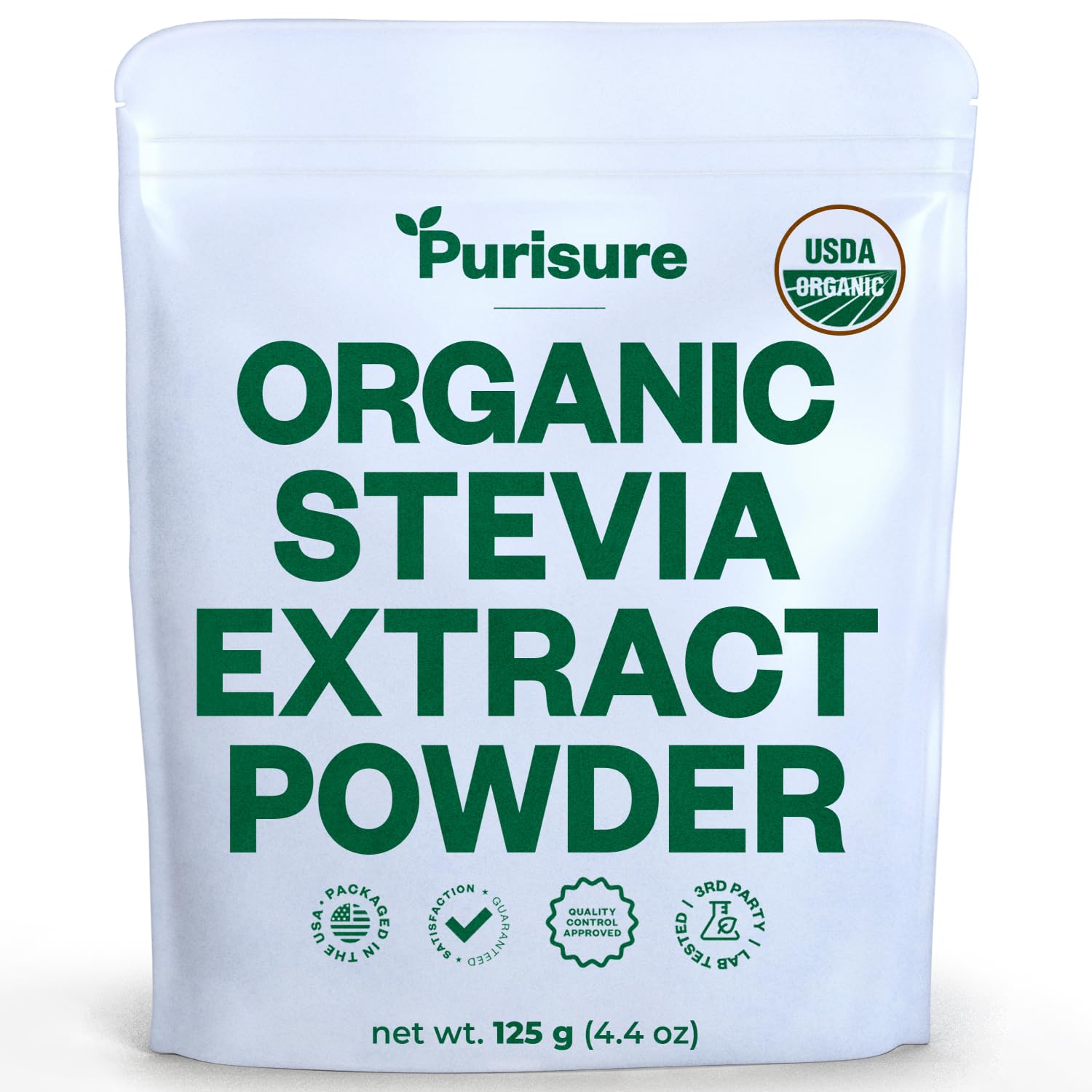 Organic Stevia Extract Powder, Concentrated Natural Sweetener for Coffee, Tea, Baking & Drinks, Zero Calorie, Non-GMO, Keto Friendly, 892 Servings