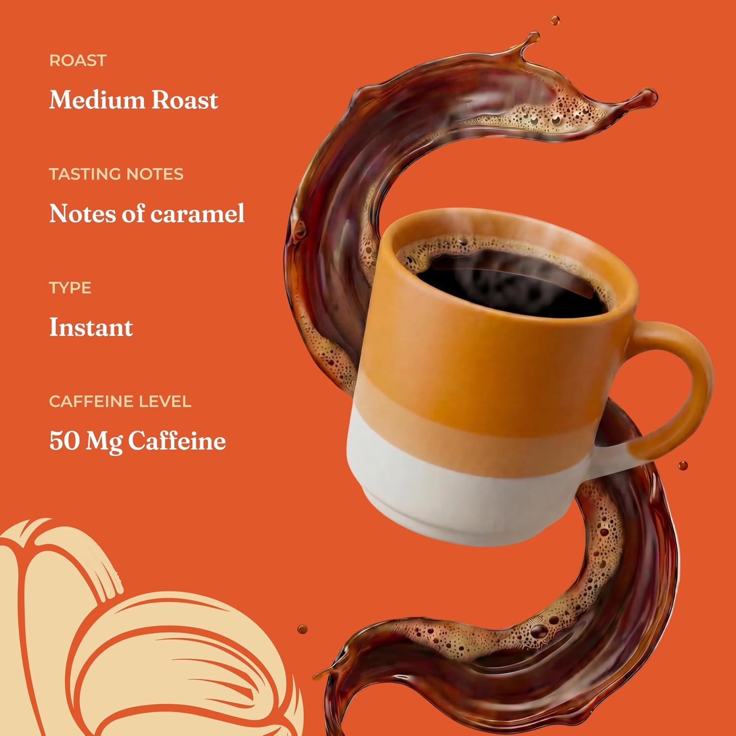 Four Sigmatic Organic Instant Coffee Powder | Mushroom Coffee Instant Mix with Cordyceps, Chaga and Eleuthero for Better Focus and Immune Support | 10 Packets