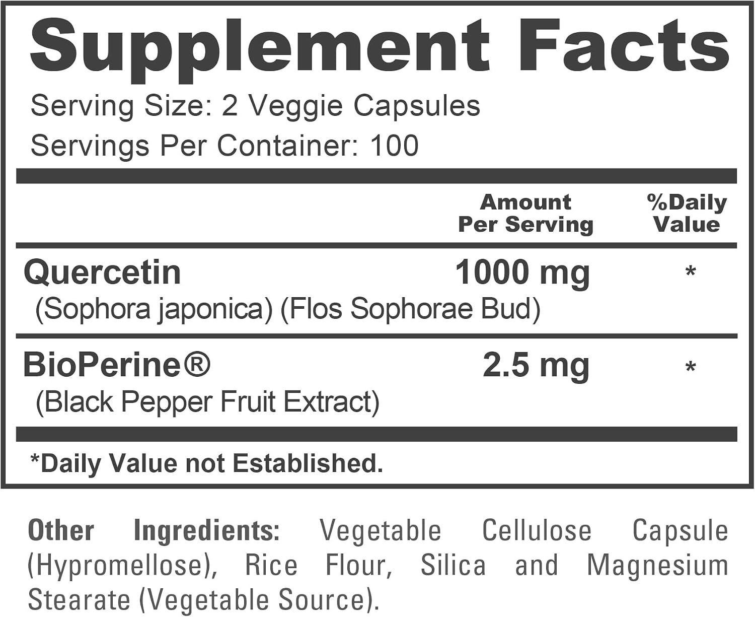 NusaPure Quercetin, Non-GMO, Vegan, 1000mg, 200 Veg Capsules - 100 Servings | Plant Based Formula, Sophora Japonica & BioPerine, Suitable for Adults