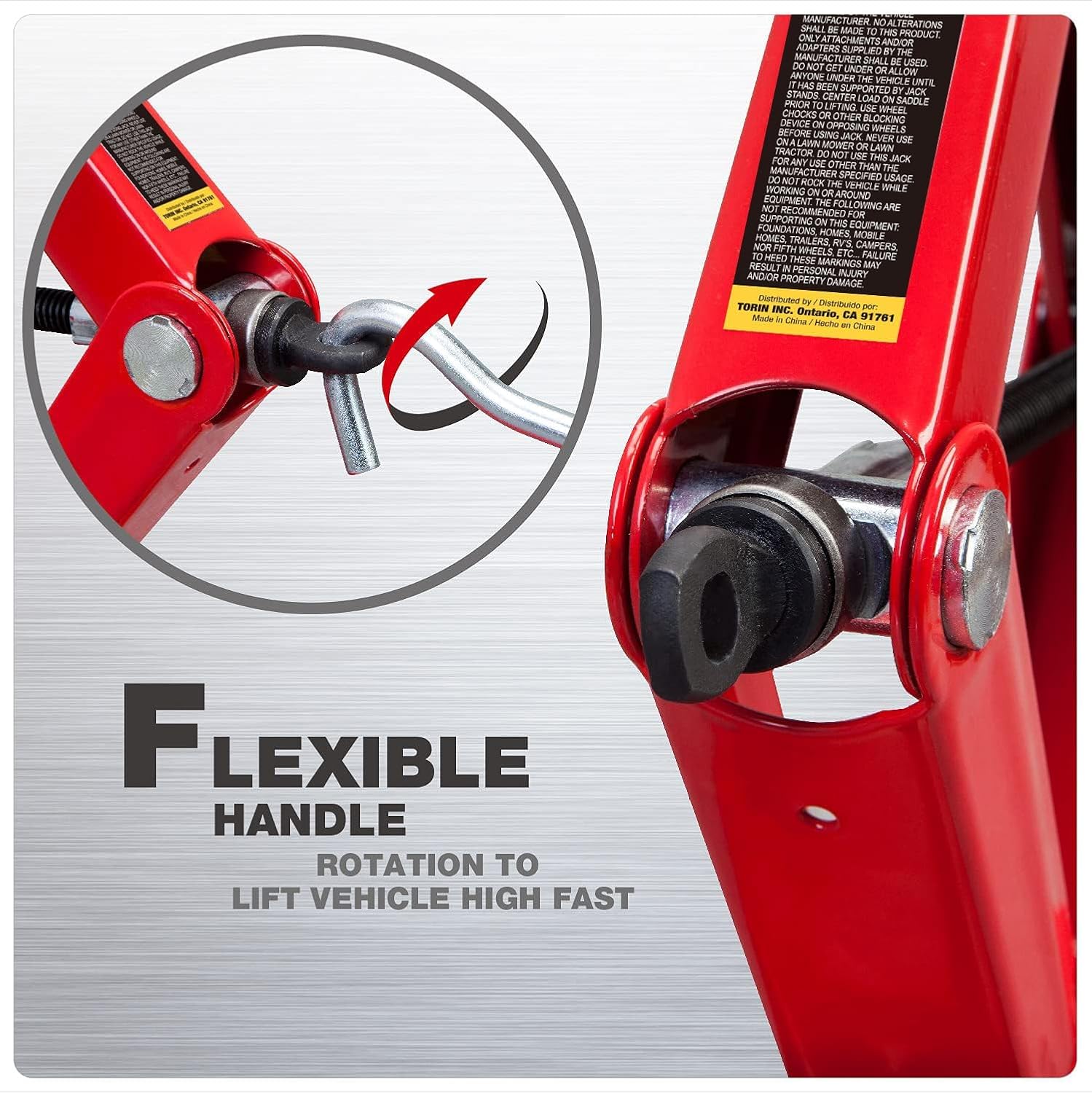 BIG RED T10152 Torin Steel Scissor Lift Jack Car Kit, 1.5 Ton (3,000 lb) Capacity, Red
