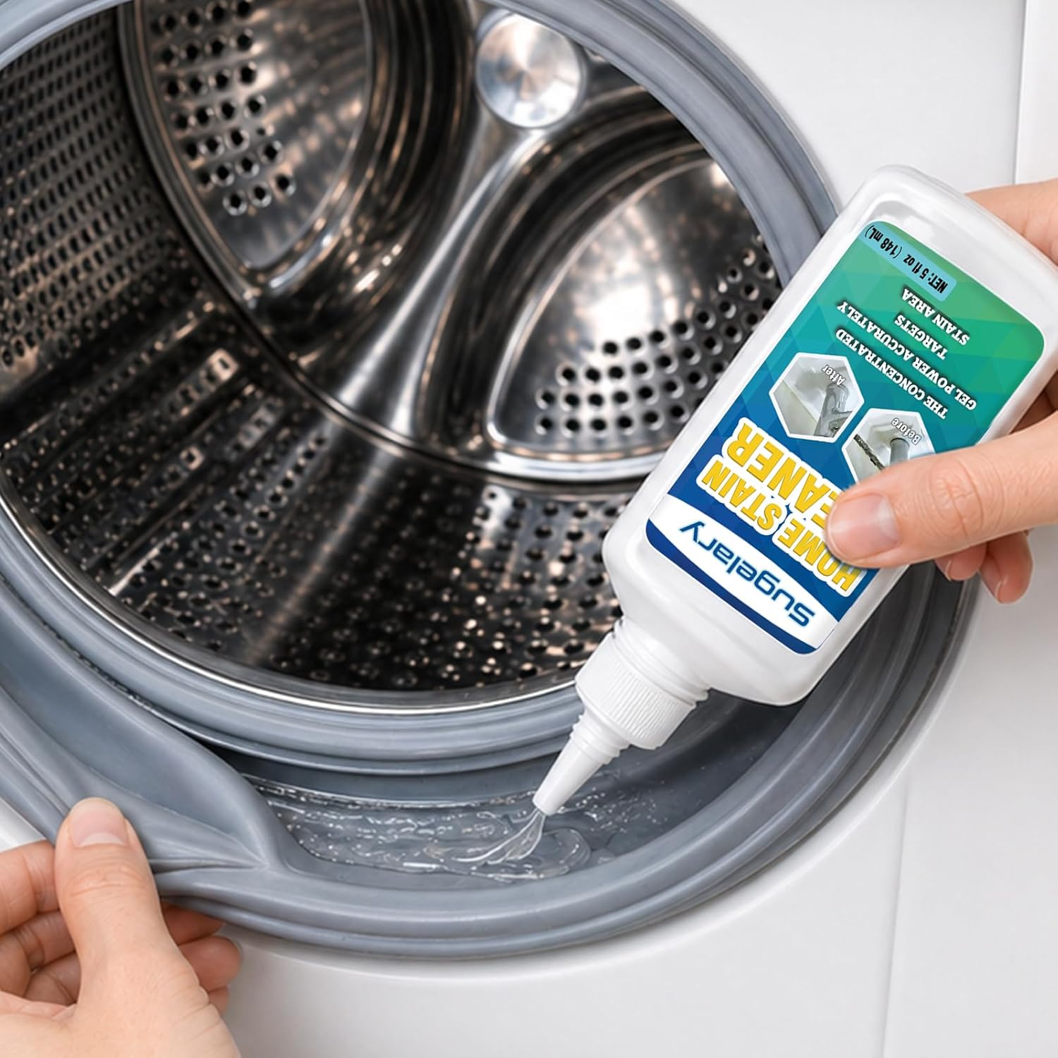 Sugelary Mold Stain Cleaner, 5 fl oz Mold Stain Cleaner Gel for Washing Machine, Home Stain Cleaning Gel for Fridge, Tile, Grout