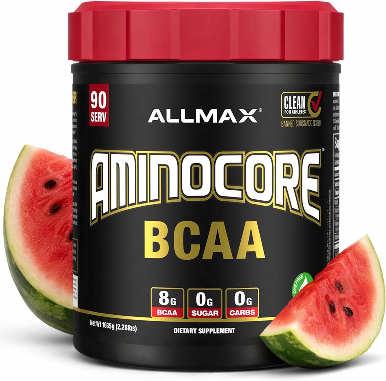 ALLMAX AMINOCORE BCAA Powder, Watermelon, 90 Servings, 1035 g