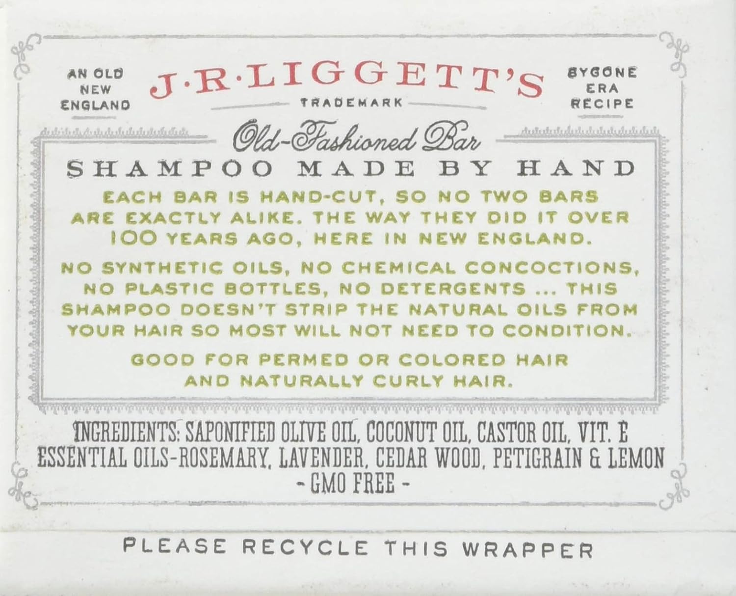 J.R.LIGGETT'S Moisturizing Formula Shampoo Bar Restores Softness 3.5 oz | All-Natural Solid Shampoo Bar Hair Cleanser with Coconut Oil and Aloe Vera, Fragrance-Free, Sulfate-Free