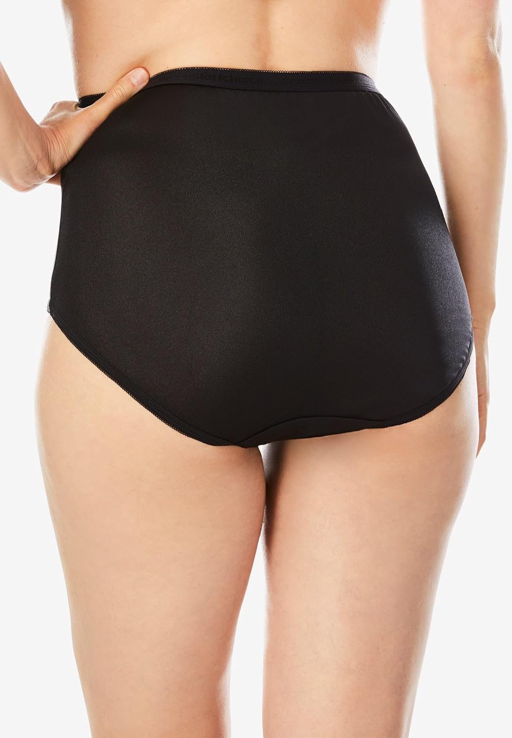 Comfort Choice Plus Size 5-Pack Classic Silky Nylon Brief