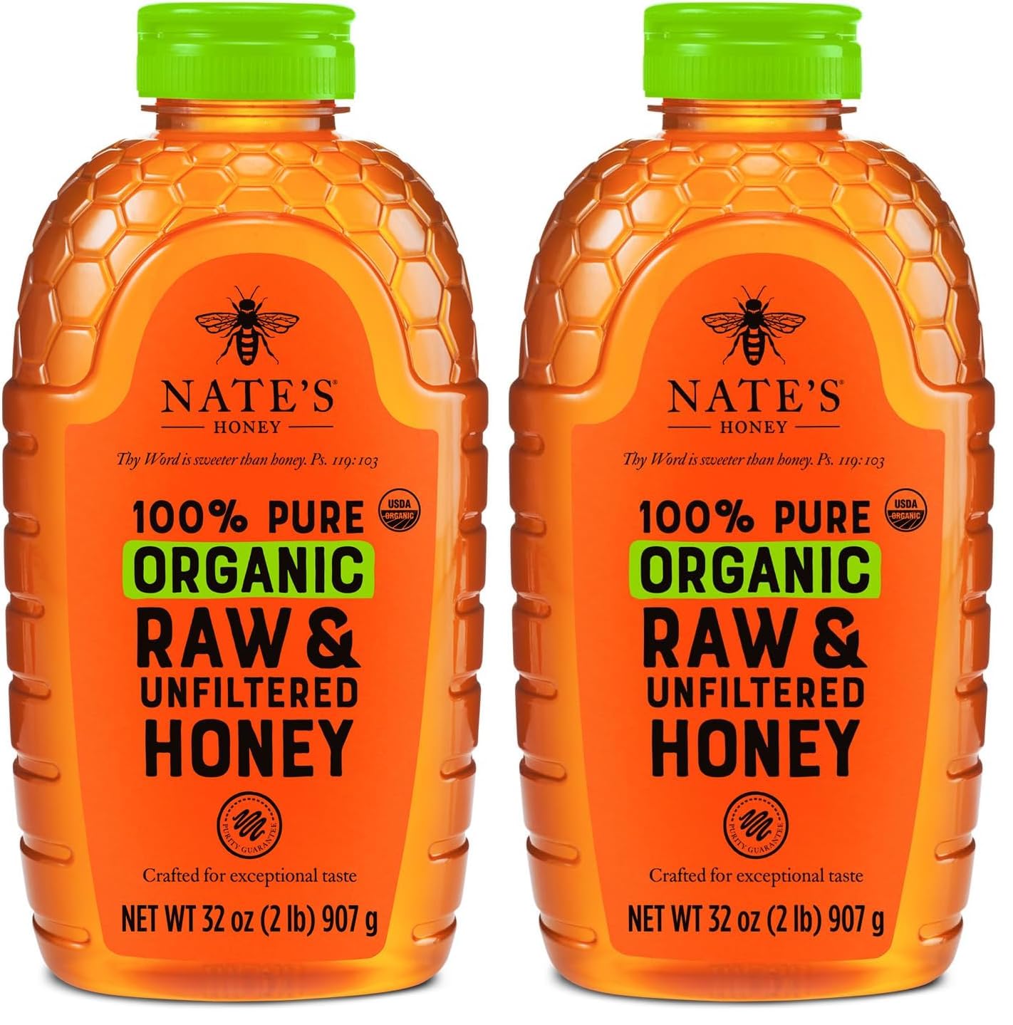 Nate's Organic Honey - 32oz. Squeeze Bottle