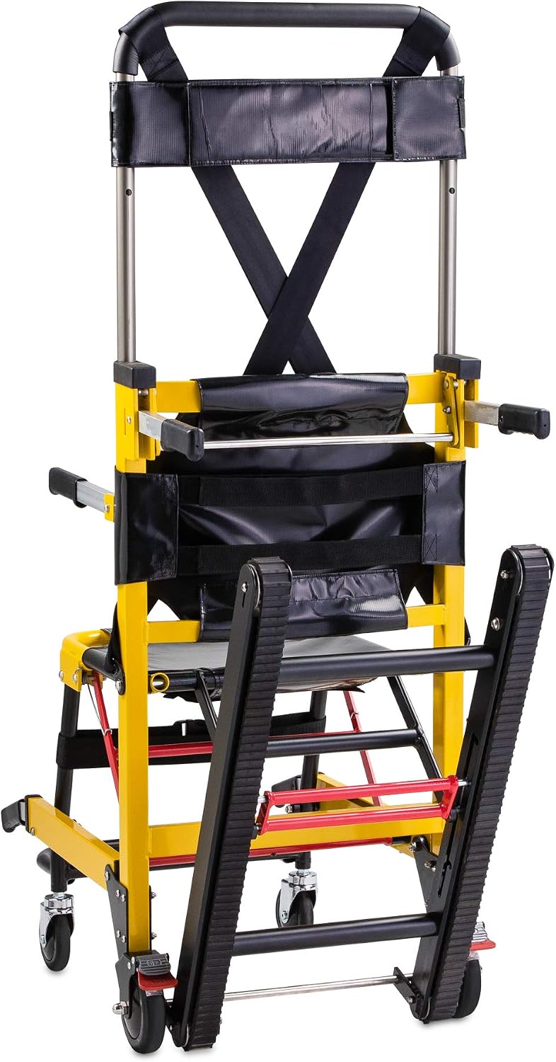LINE2design Mobility Chair - Mobile Chair 70007-Y, Premium Emergency Transport Manual Track Solutions - Load Capacity: 400 lb. Yellow.
