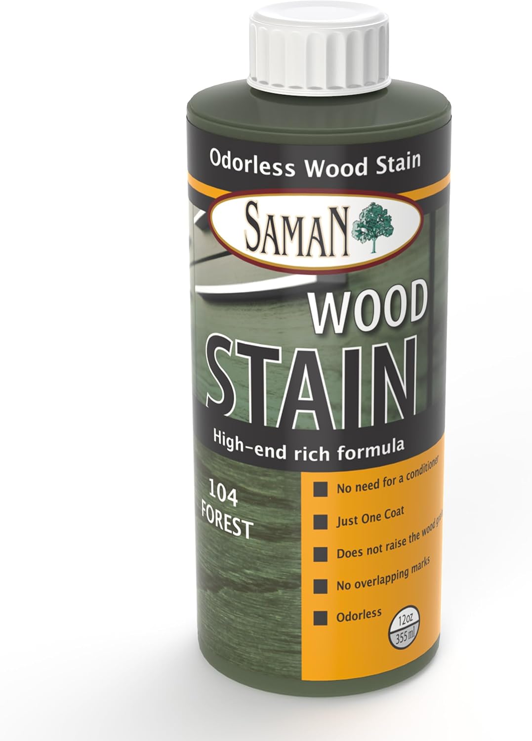 SamaN Interior Water Based Wood Stain - Natural Stain for Furniture, Moldings, Wood Paneling, Cabinets (Antique Walnut TEW-212-12, 12 oz)