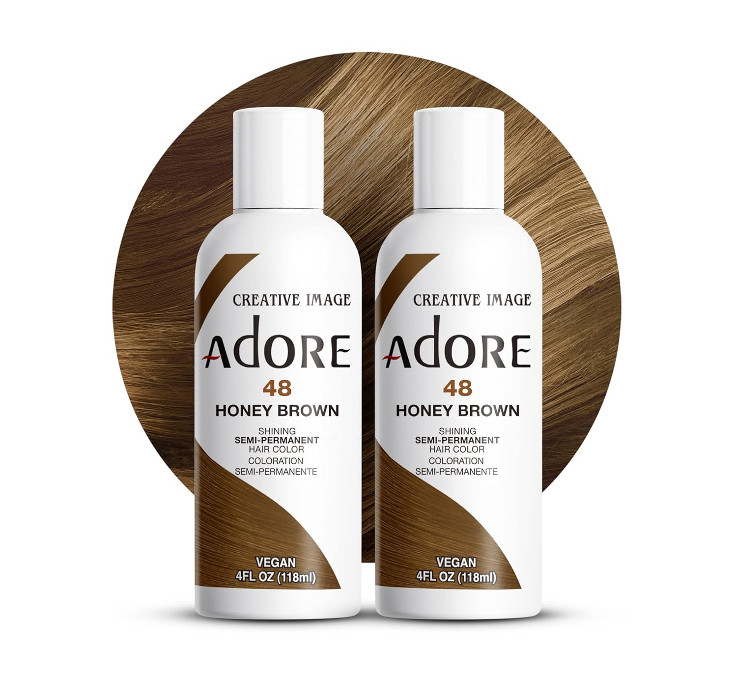 Adore Semi Permanent Hair Color, 107 Mocha, 4 Fl Oz | Vegan & Cruelty-Free Brown Hair Dye | No Ammonia, No Peroxide, No Alcohol