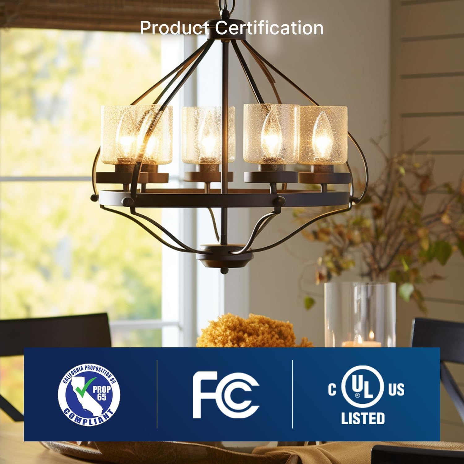 60W Equivalent LED Chandelier Light Bulbs, Dimmable, E12 Base, Clear B11 LED Filament Candelabra Bulbs, 2700K Soft White, 6 Pack